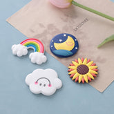 Kuber Industries Cute Sky Shape Fridge Magnets|Home Décor|Best Souvenir Gift|Pack of 4|Multi|